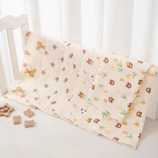 ผ้าฝ้าย ผ้ามัสลิน เนื้อนุ่ม คอตตอลแท้100% ออร์แกนิค ขนาด 80-100 cm. ใหญ่ Cotton ทอย่น พร้อมส่ง ‼️เกรดดี ผ้าห่ม ผ้าห่อตัว