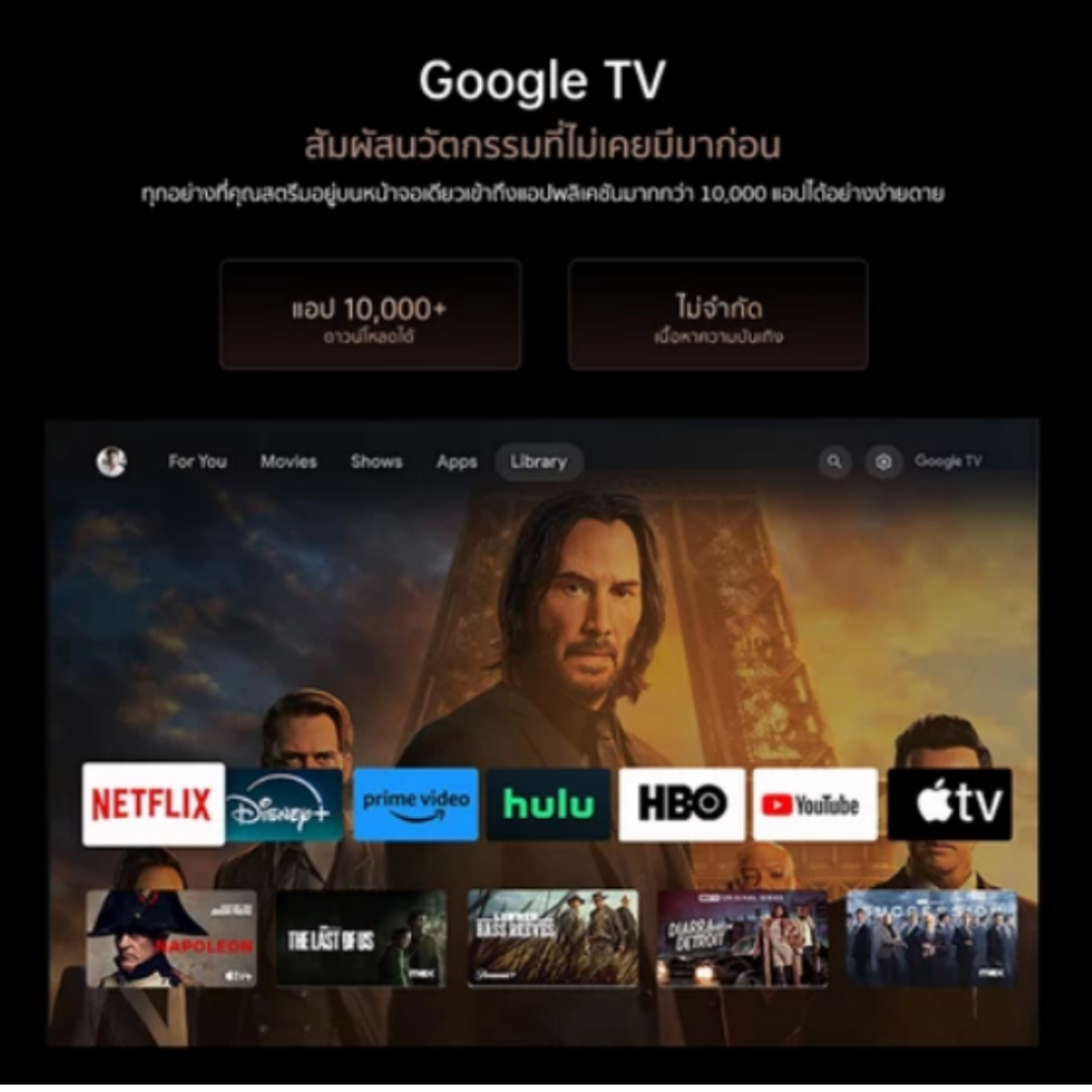 Wanbo X5 Pro Projector Full HD 4K โปรเจคเตอร์ ความสว่างสูง 1100ANSI Built-In Google TV