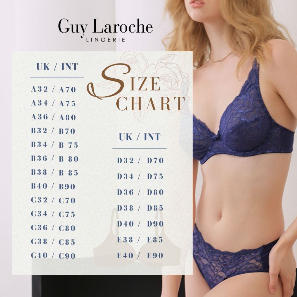 Guy Laroche Lingerie เสื้อชั้นใน กีลาโรช เสื้อในลูกไม้ เสริมฟองน้ำบาง Soft Pad Lace Bra GB7V15 - รูปที่ 4