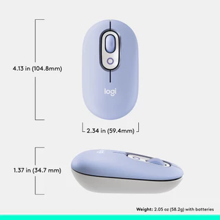 🔥ขายดีมาก🔥Logitech POP Wireless Mouse with Emoji Bluetooth เมาส์บลูทูธ ไร้สาย ขนาดกะทัดรัด พกพาสะดวก