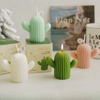 OurHome [พร้อมส่ง]เทียนหอมกระบองเพชร Cactus Scented Candle ข…