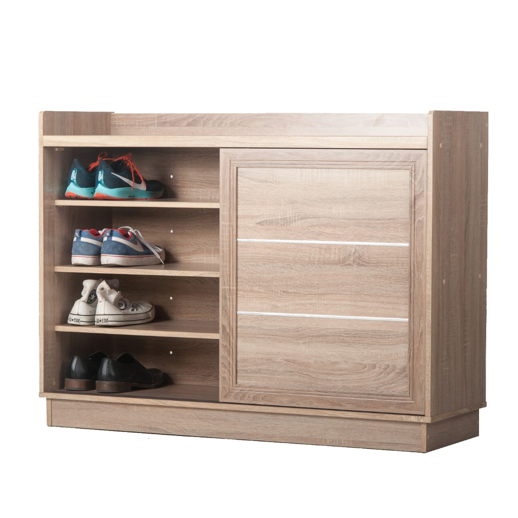 NARN-NARN ตู้เก็บรองเท้า ตู้วางรองเท้า บานสไลด์เปิดปิดได้ รุ่น GS457