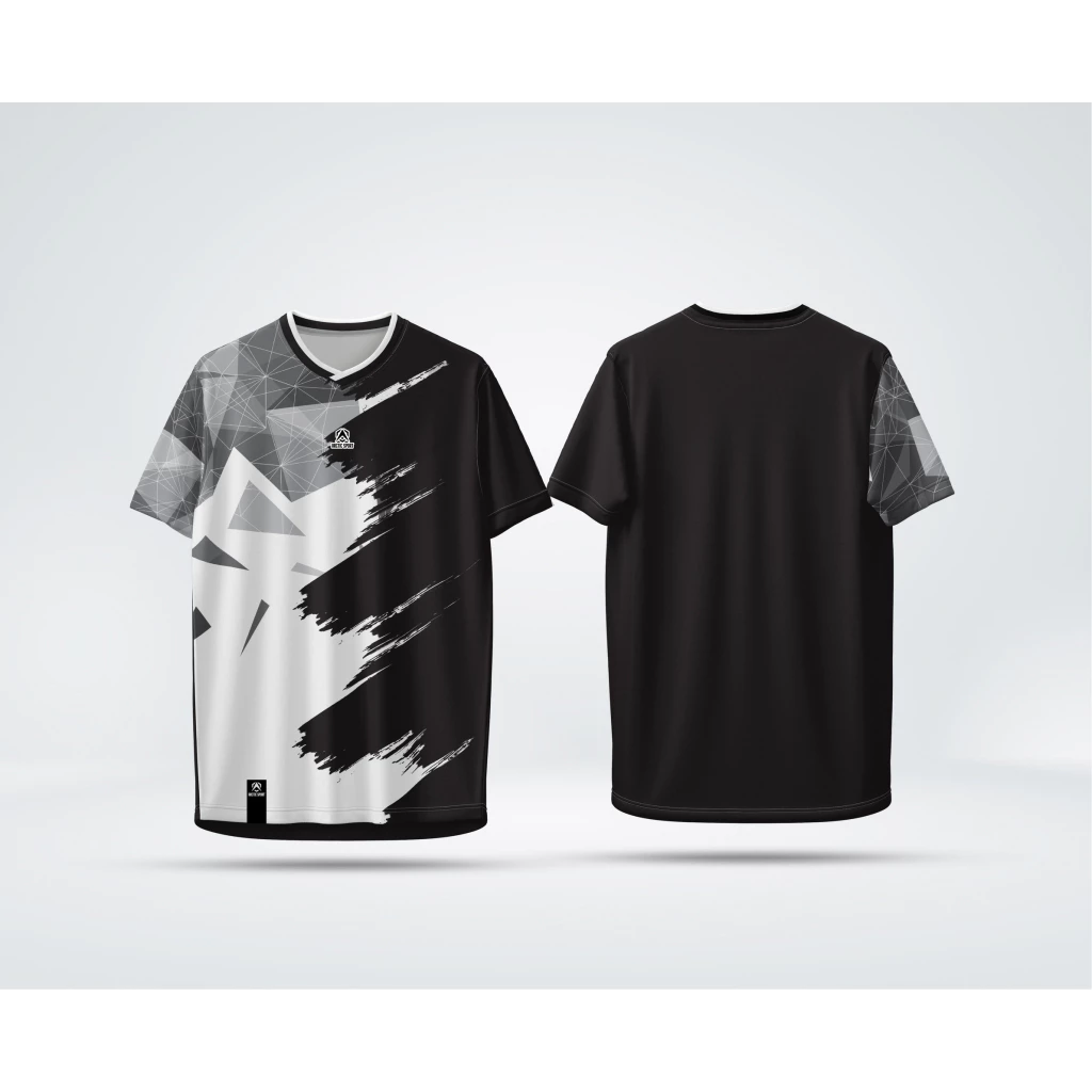 เสื้อกีฬาพิมพ์ลาย ชิ้นหน้า คอวี ENG.08 ผ้าไมโคร ใส่ได้ทุกเพศ
