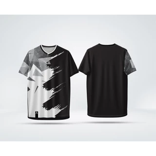 เสื้อกีฬาพิมพ์ลาย ชิ้นหน้า คอวี ENG.08 ผ้าไมโคร ใส่ได้ทุกเพศ