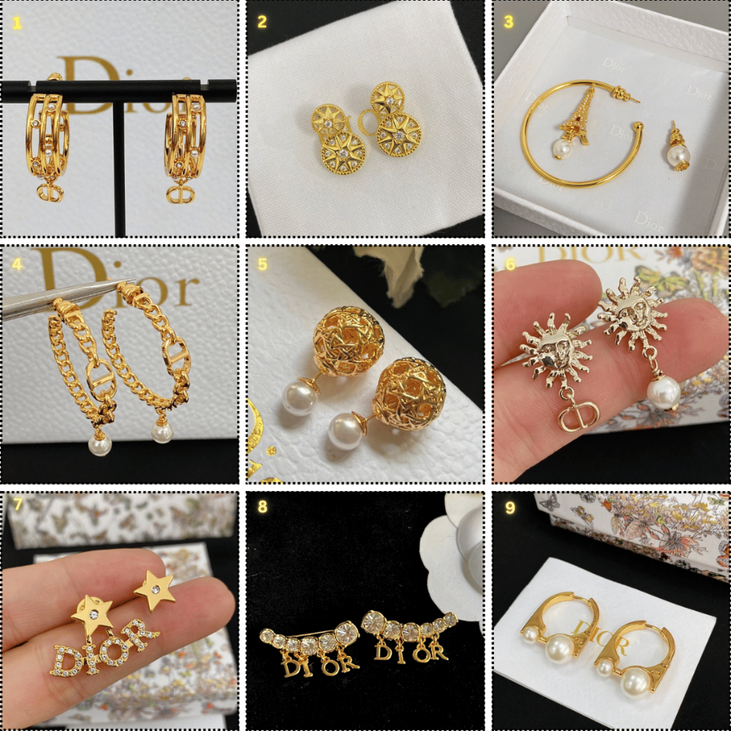 set ต่างหู ดิออ CD tribales earring