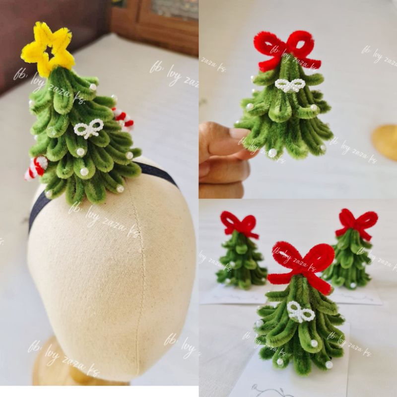 พร้อมส่ง กิ๊บต้นคริสต์มาสและที่คาดหัวต้นคริสต์มาสสำหรับเด็กเล็กและผู้ใหญ่