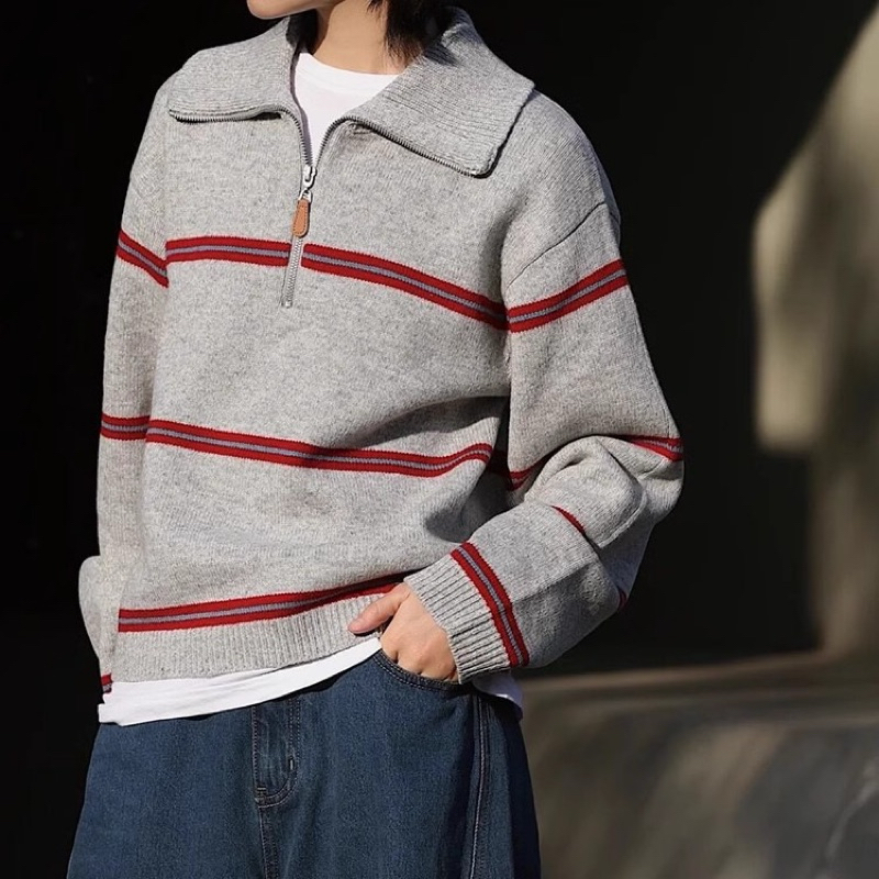 Karla Sweater 🍢 ສະເວັດເຕີໄໝພົມ ຄໍຊິບ ນຸ່ມ ໃສ່ສະບາຍ