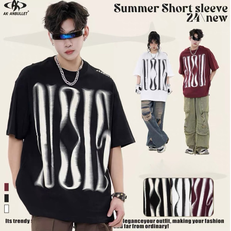 [พร้อมส่ง] Spenzer.street | AK anbullet โอเวอร์ไซส์ เสื้อผ้าสตรีท เนื้อผ้าดี ทันกระแส unisex 2024 ขายดี