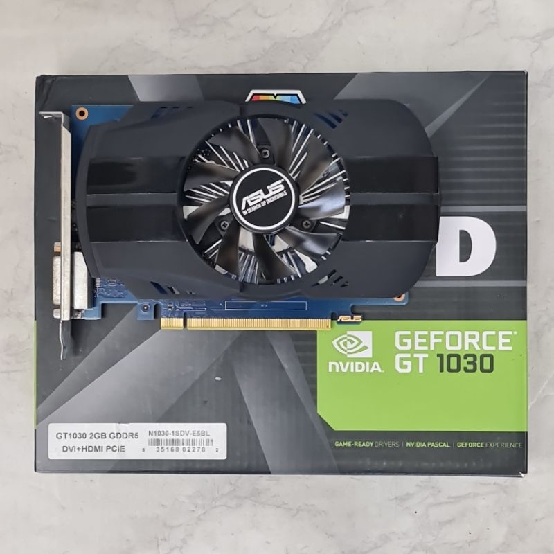 ASUS GEFORCE GT 1030 şuPH - 2GB DDR5 มือสอง ไม่ต่อไฟเพิ่ม