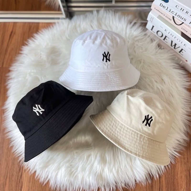 พร้อมส่ง [ใช้โค้ด30%ลด฿1,000] ของแท้💯‼️ MLB rookie bucket hat หมวกปีก หมวกบัคเก็ต