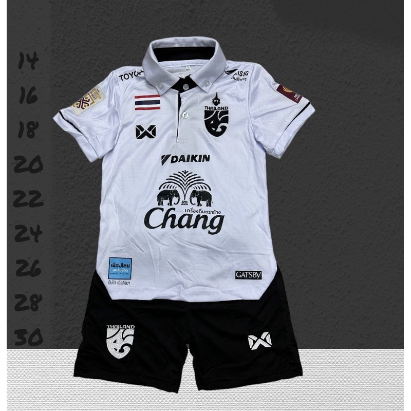 ชุดบอลชุดกีฬาเด็กคอจีนเสื้อพร้อมกางเกงผ้านิ่มเย็นใส่สบาย