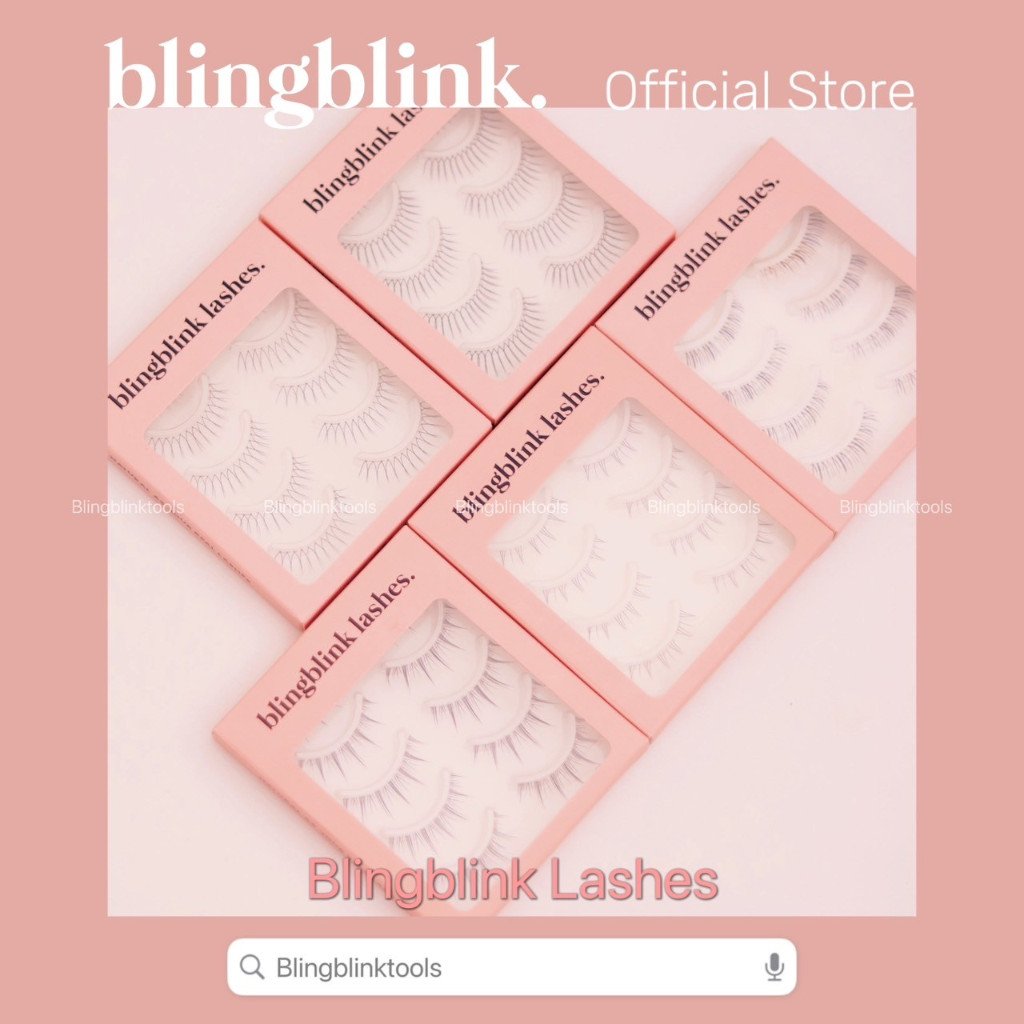 blingblink ขนตาแกนใส Eyelashes จับช่อสวยเป็นธรรมชาติ