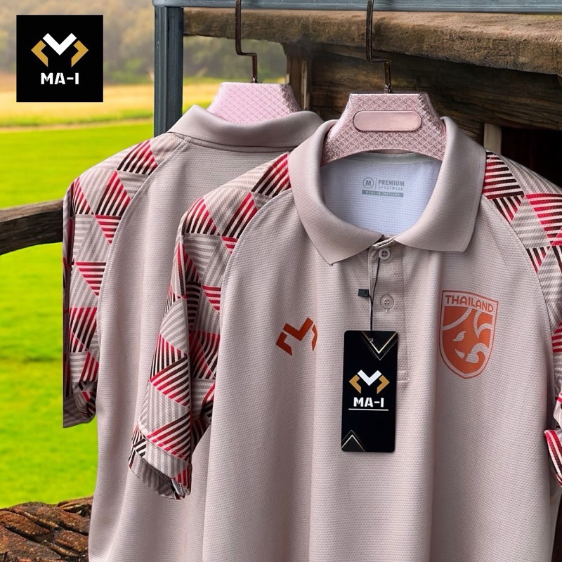 เสื้อโปโล เสื้อ MA-i AUNVARA AVR-001ใหม่ขอบ แขนลวดลายพีระมิด รุ่นขายดีที่สุด
