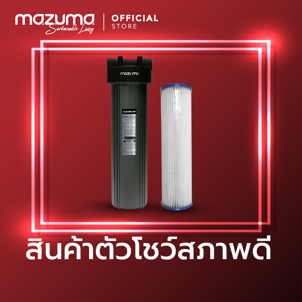 (สินค้าตัวโชว์สภาพดี) เครื่องกรองน้ำใช้ 1 ขั้นตอน รุ่น Cleanflow 10G ไส้กรองจีบ R30
