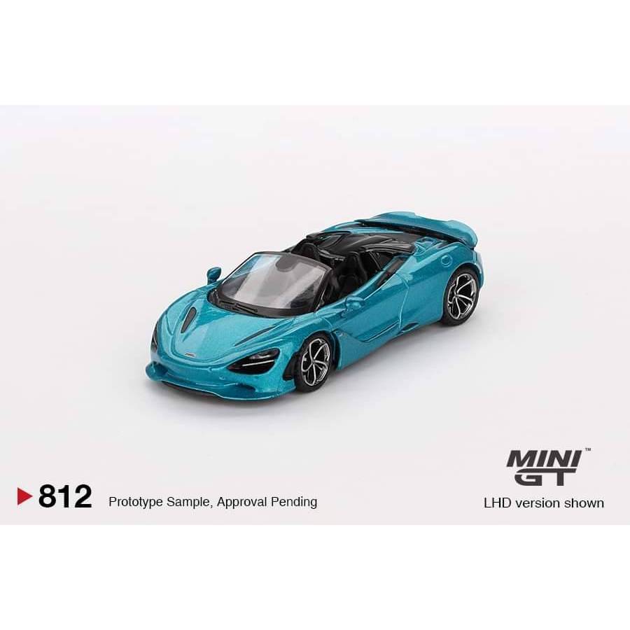 McLaren 750S Spider Belize Blue RHD 1:64 (MINI GT)