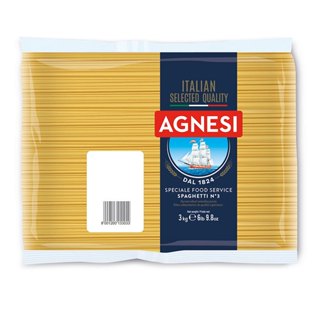 เส้น Spaghetti เบอร์ 3 ตราAgnesi ขนาด 3 kg. (05-2601)