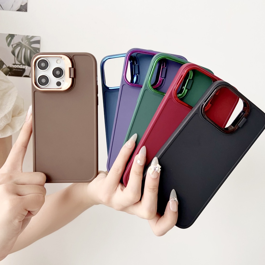เคสโทรศัพท์มือถือ สำหรับ iPhone 11 14 15 Pro Max 12 13 Pro Max XS X XR 7 8 Plus ที่วางเลนส์ที่มองไม่เห็น