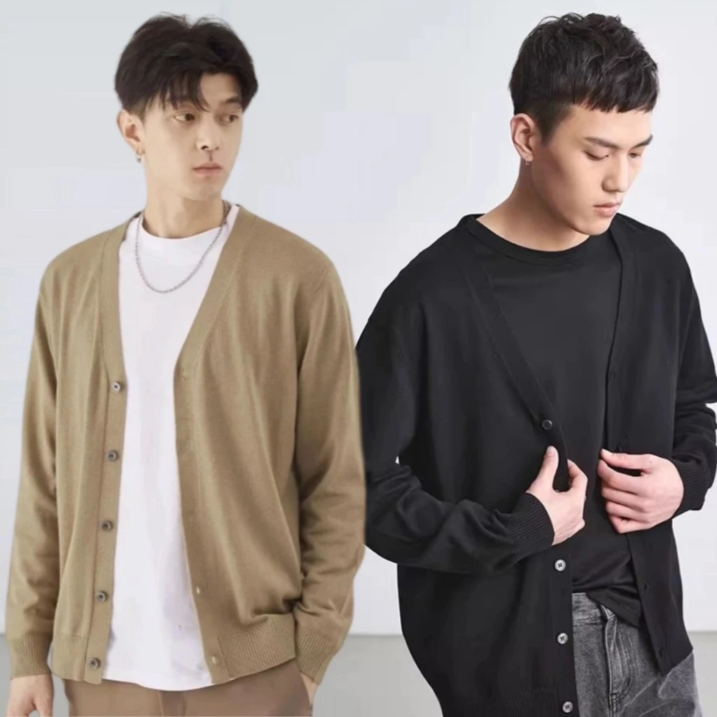 💖พร้อมส่ง💖เสื้อไหมพรม คาร์ดิแกน ผ้าถัก คอวี ผ้านิ่มนุ่ม เบา ใส่สบาย ลำลอง สไตล์เกาหลี