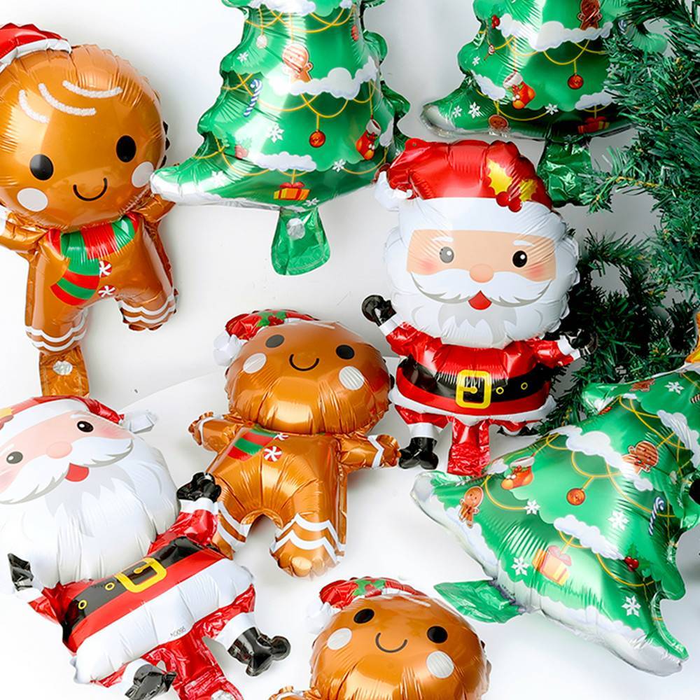 พร้อมส่ง ลูกโป่ง Christmas ลูกโป่งฟอยล์ ตกแต่งบ้าน ขนาดเล็ก น่ารักมากก