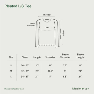 Madmatter - Pleated L/S Tee เสื้อผ้าพลีทผ้าบาง