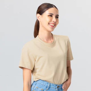 เสื้อไม่ร้อน คอกลม Mynds รุ่น Regular Smart T-Shirt ผ้า Dry Tech ที่สุดแห่งความใส่สบาย ระบายอากาศดี Unisex สีข้าวโอ๊ต