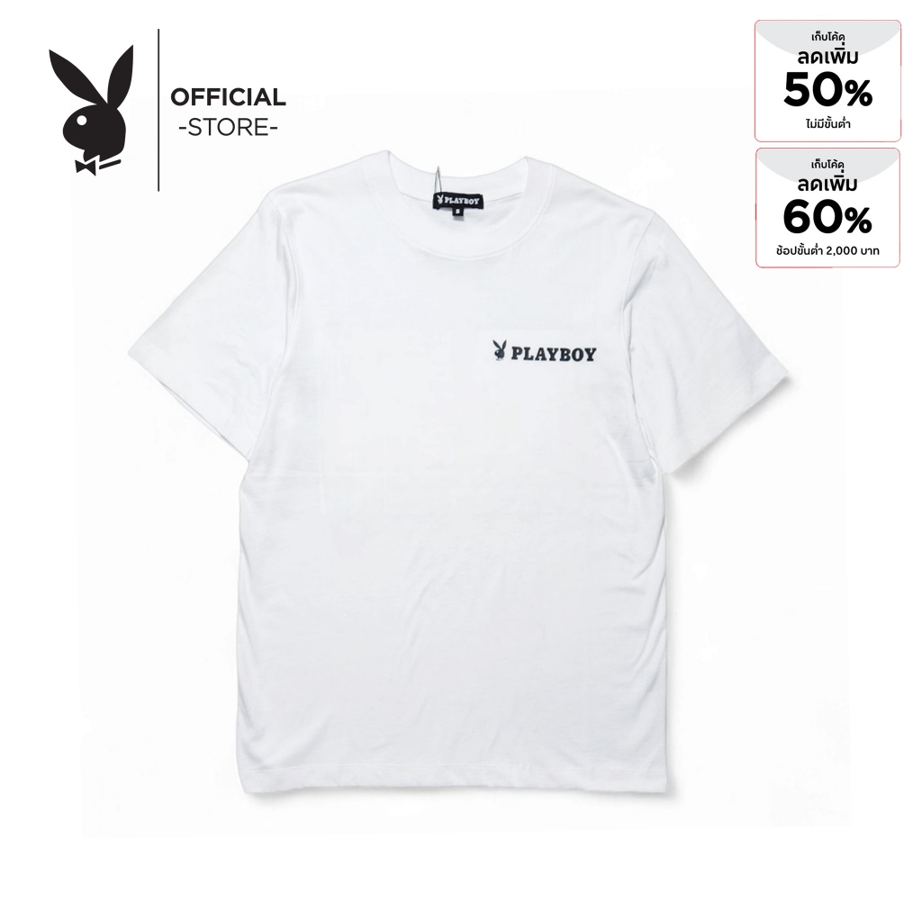 PLAYBOY เสื้อผ้าผู้ชาย/เสื้อ/เสื้อยืด รุ่น P1MT249TB220WH