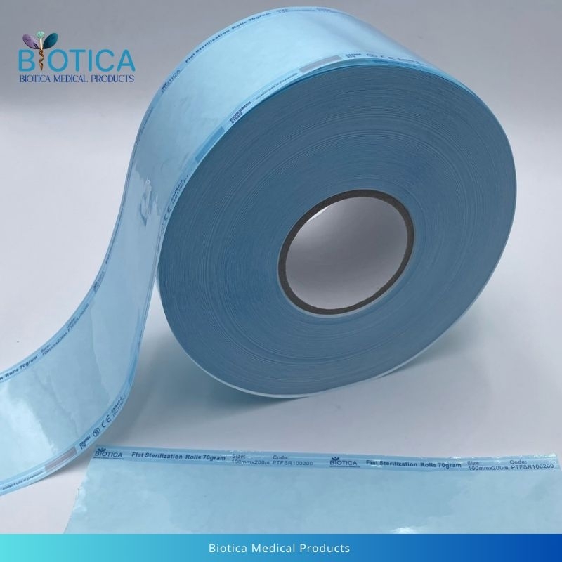 ซองสเตอร์ไรด์ชนิดม้วนแบบเรียบ ขนาด 3 นิ้ว ความกว้าง 75มม. ความยาว 200ม. ความหนา 70 แกรม