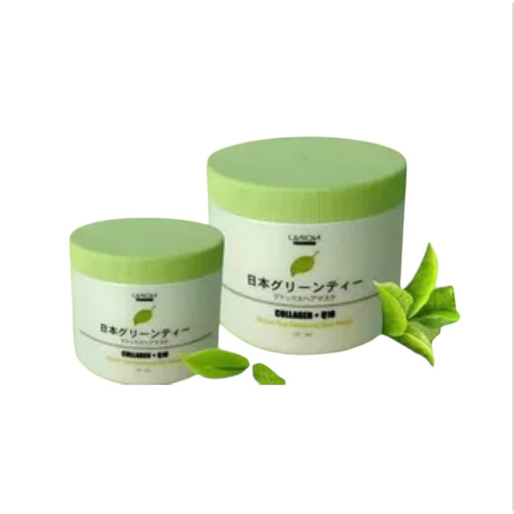 Union Beauty Collagen+Q10 green tea detoxing Hair mask ยูเนี่ยนบิวตี้ คอลลาเจน คิวเท็น แฮร์ มาร์ค1000ml./500ml.