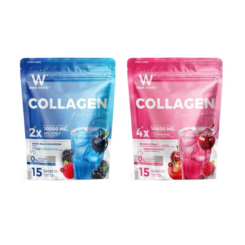 วิงค์ไวท์ Wink White Collagen Pink Glow Plus /Wink White Collagen Blue HYA Plus