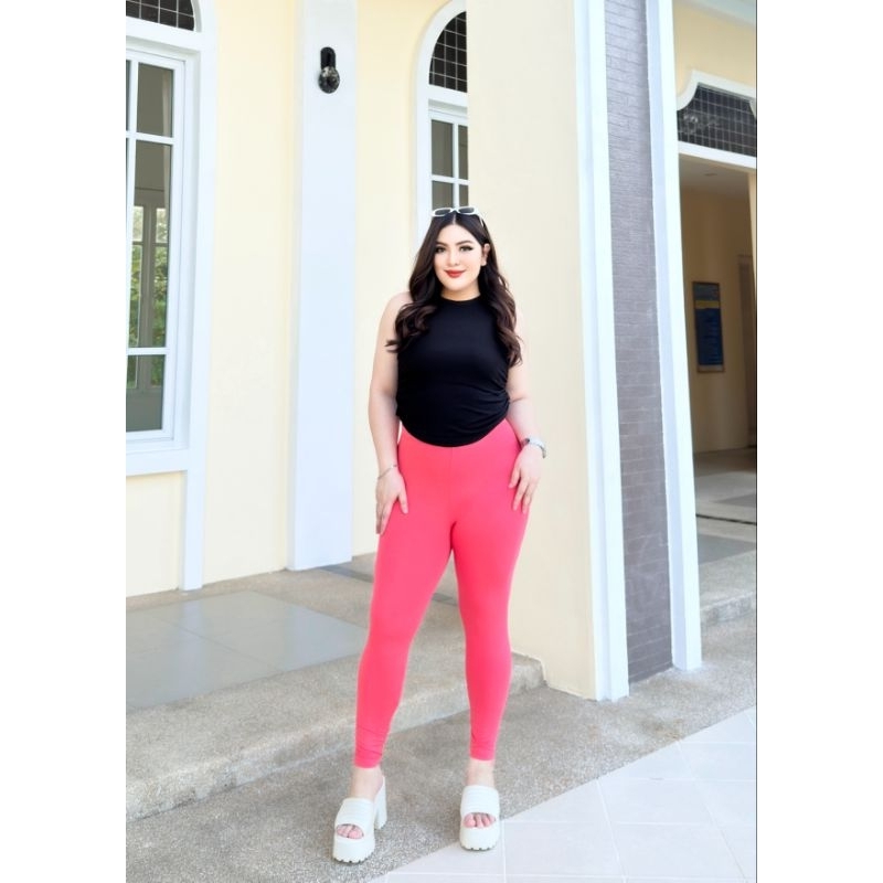 Sarenoy Legging กางเกงเลกกิ้งขายาวสาวอวบ เอว 34“-50” ผ้าเรยอน สวมใส่สบาย กระชับรูปร่าง