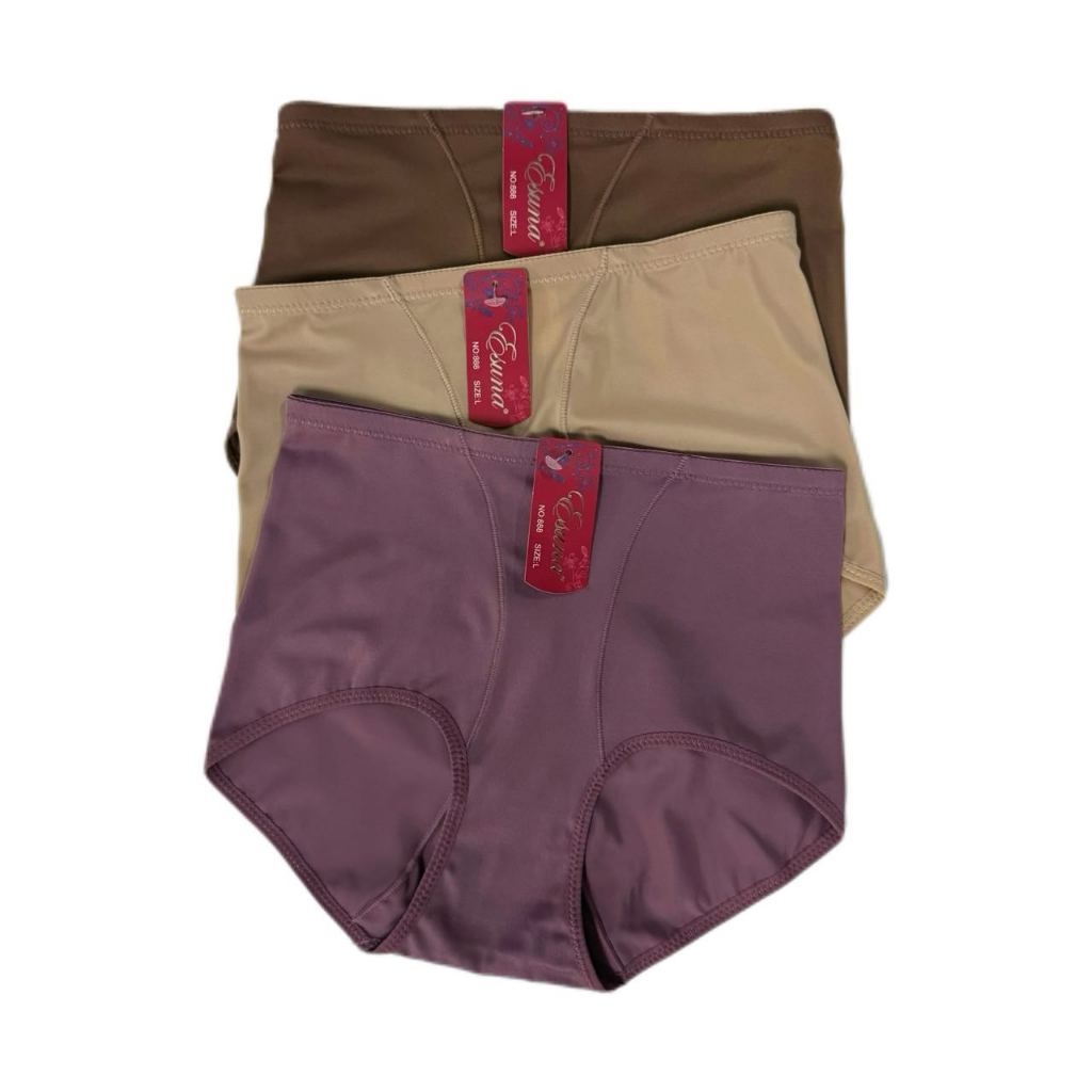 ESUNA กางเกงใน ยกก้น เก็บหน้าท้อง เอวสูง กางเกงในไร้ขอบ ผ้าลื่น นุ่ม ใส่กระชับ สวมใส่สบาย คุณภาพดี - รูปที่ 7