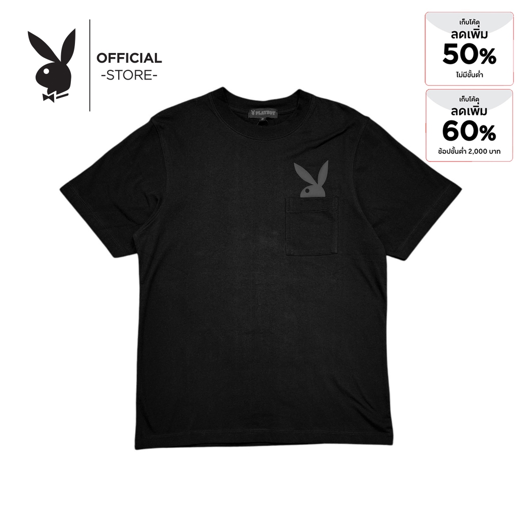 PLAYBOY เสื้อผ้าผู้ชาย/เสื้อ/เสื้อยืด รุ่น P1UT245TB016BK