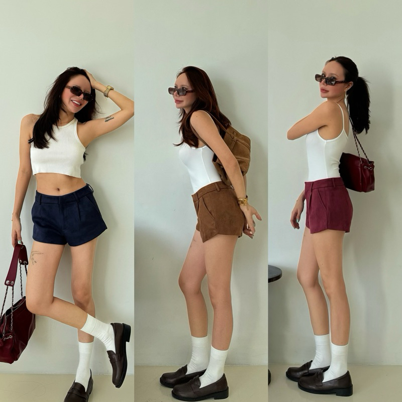 NAPATVOGUE - NPV SUEDE SHORT PANTS