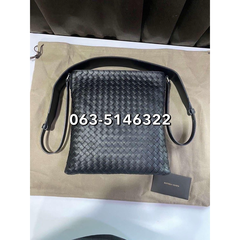 NEW​ Bottega​ Veneta​ Messenger​ Bag สีดำ ของแท้ 100%