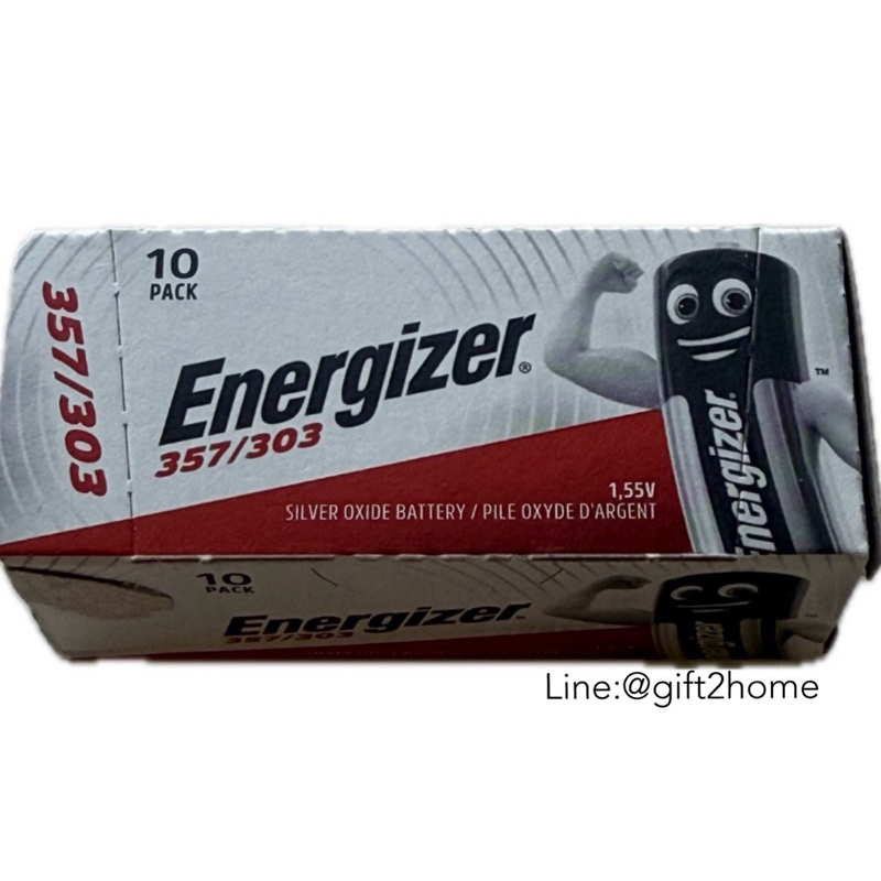 ถ่านEnergizer silver 1.55V 303/357 ของแท้ กล่อง10ก้อน