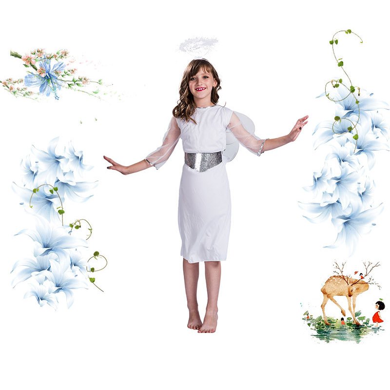 7C262 ชุดเด็กหญิง ชุดนางฟ้า นางฟ้าเทพนิยาย Children Pretty Snow Angel Costumes