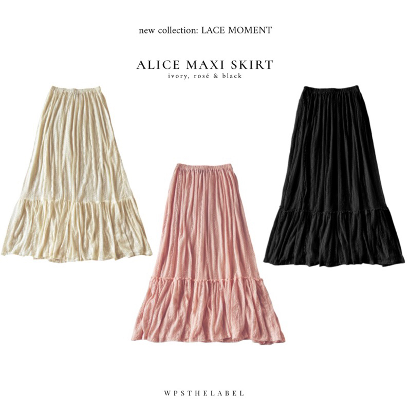 ALICE MAXI SKIRT (lace moment collection)