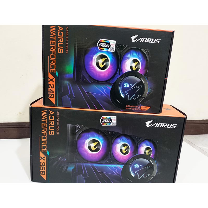 ชุดน้ำปิด AORUS WATERFORCE X II 240 & 360 (BLACK) CPU LIQUID COOLER ประกัน Synnex