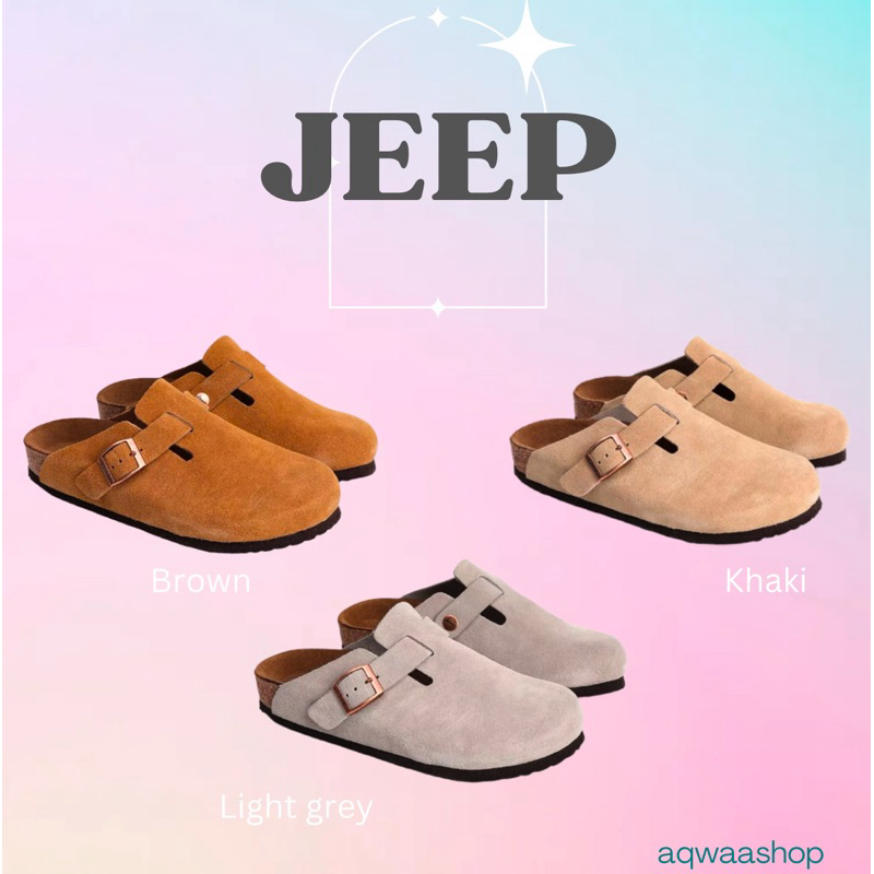ส่งฟรี 💓 Jeep รองเท้าแตะ หนังกลับ Jeep boston รวมสีขายดี