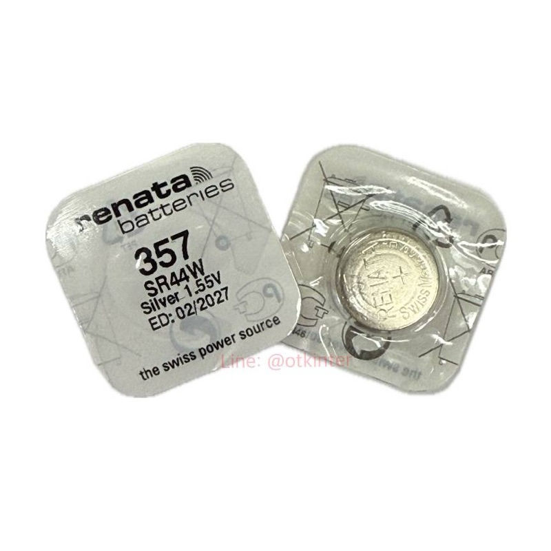 ถ่านRenata 357/SR44SW/SR44W silver 1.55V 1ก้อน ของใหม่ของแท้