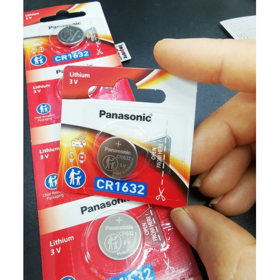 ของแท้ Panasonic ถ่านกระดุม CR1632 แพคเกจใหม่ 1632 ถ่านรีโมทรถยนต์ ถ่านรีโมทรถ แบตกระดุม Button Batt