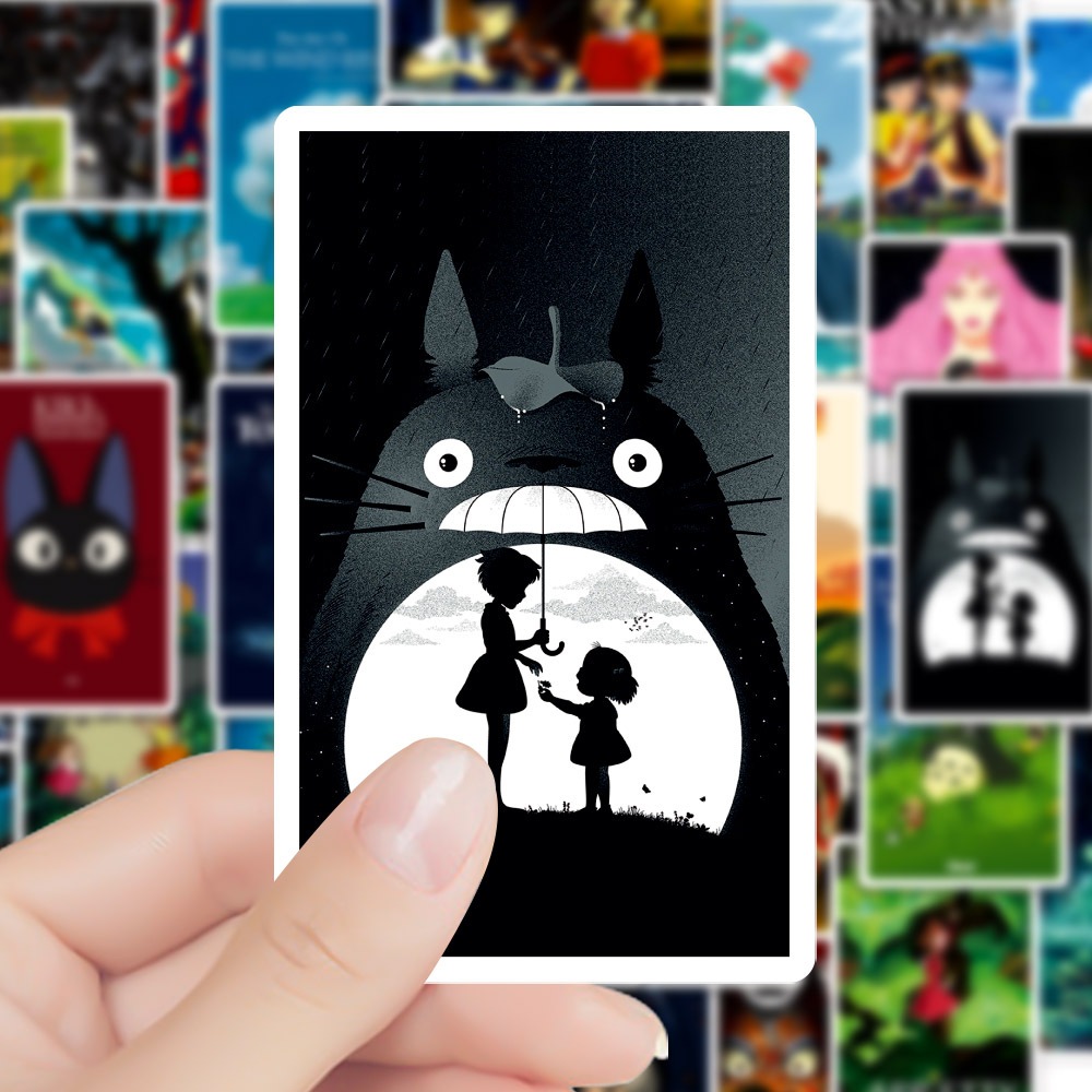 50แผ่น TOTORO noface ผีไร้หน้า movie poster Sticker พีวีซี กันน้ำ สติ๊กเกอร์ ผีไร้หน้า
