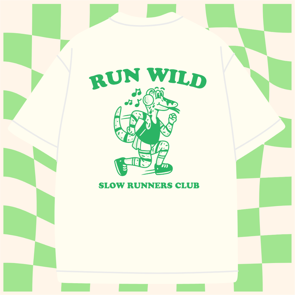 GymBeast | Run Wild - Offwhite | Oversized T-shirt UNISEX | ผ้าหนานุ่มสุดๆ ทรงสวย 💪🏼✨