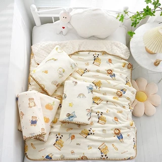 ผ้าห่มเด็ก ผ้ามัสลิน ปุ่มดอท ออแกนิค เนื้อนุ่ม มัสลินทอย่น ผืนใหญ่ 110×110 cm.พร้อมส่ง‼️ผ้าห่มดอทมิงค์ ผ้าห่ม ผ้าห่อตัว