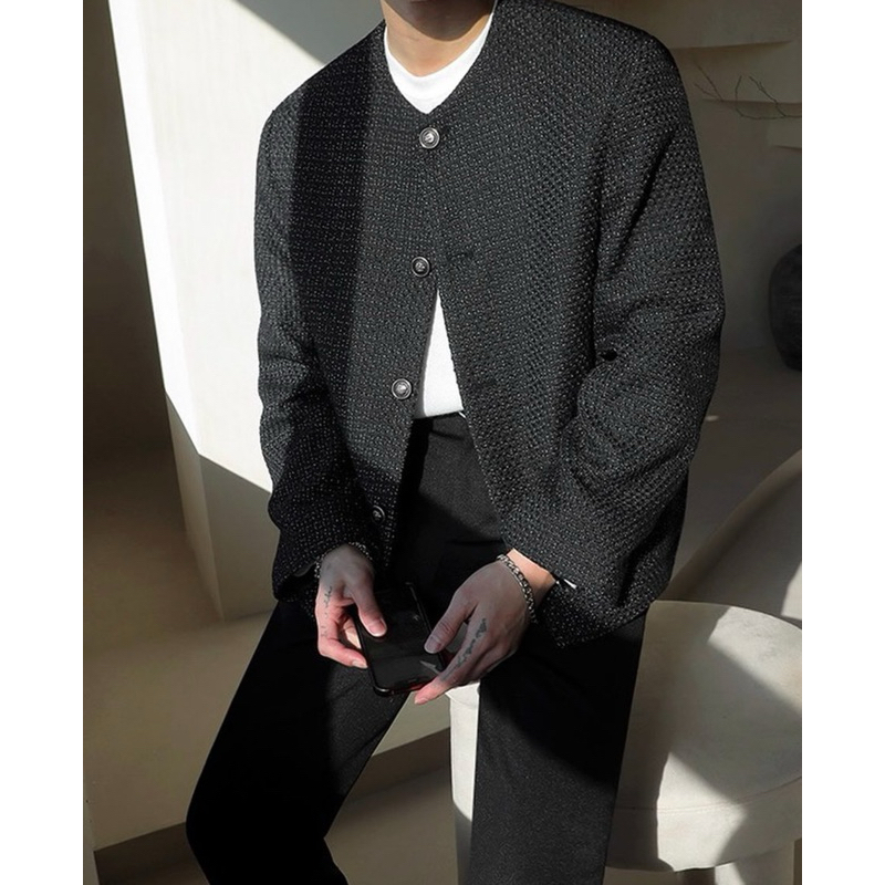 Black korea Jacket เสื้อคลุมชายเกาหลี