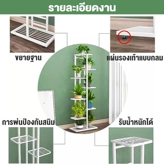YYM ชั้นวางต้นไม้ 3/6/8ชั้น ชั้นวางของ ห้องนั่งเล่น ลอน ในบ้าน ใช้ในบ้าน ระเบียง ชั้นวางของทำจากเหล็กหลายชั้น รางต้นไม้