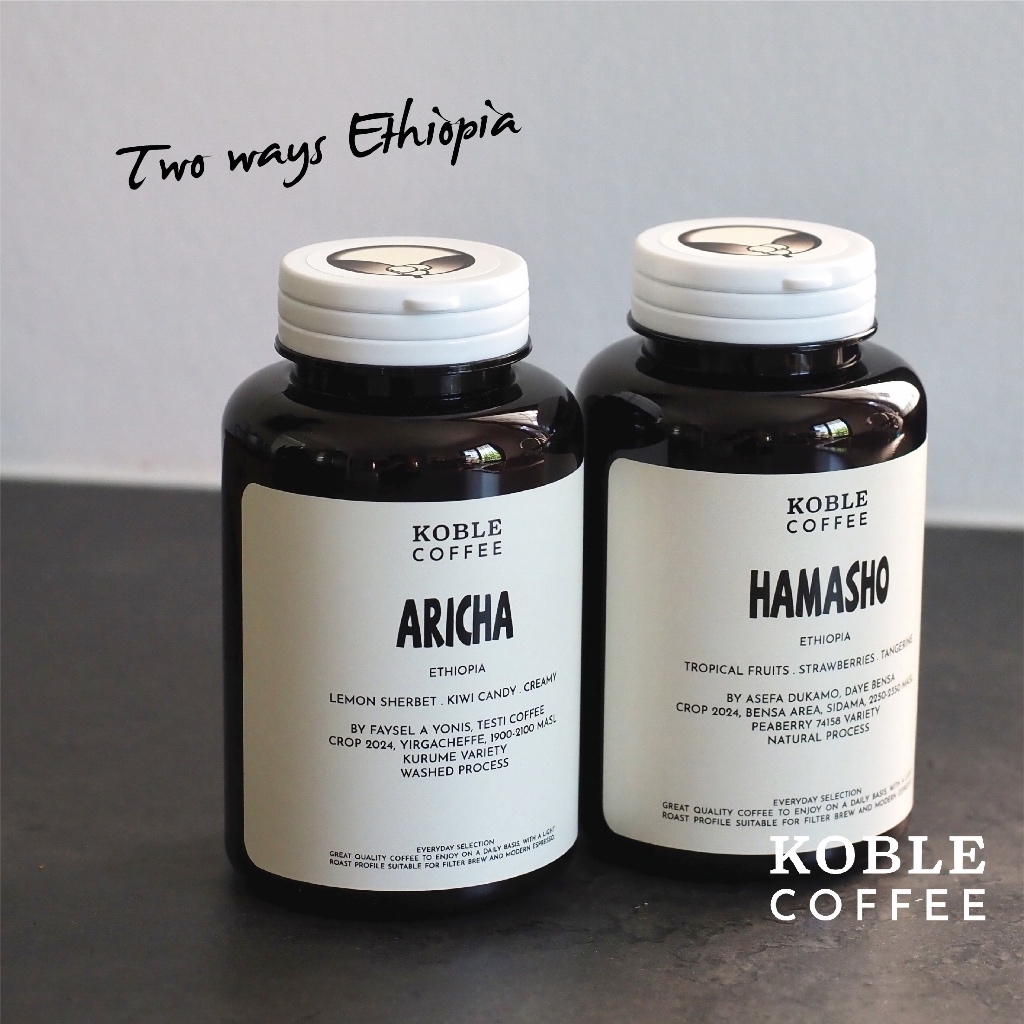 KOBLE เมล็ดกาแฟคั่วอ่อน TWO WAYS ETHIOPIA - 100G x2 "Your everyday Selection"