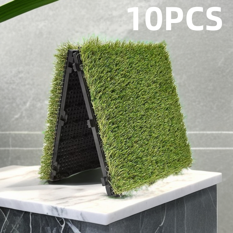 10PCS หญ้าเทียม 30×30cm สำหรับตกแต่งสวนตกแต่งบ้าน หญ้าเทียมจัดสวน ทนทาน