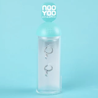 NooYoo ต่างหูสำหรับผิวแพ้ง่าย Lovely Twist Hoops Surgical Steel