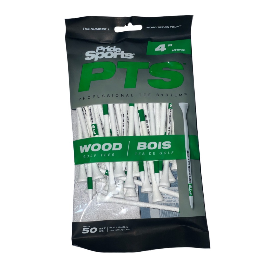 Tees PRIDE PROLENGTH MAX PTS GREEN 4" GOLF WOOD TEES (50tee) ที่ตั้งลูกกอล์ฟ (50ชิ้น)